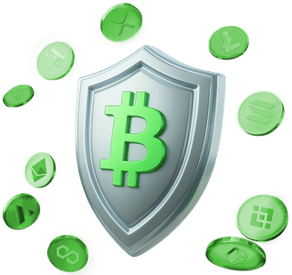 Offline wallet storage with 2FA verification lock icon